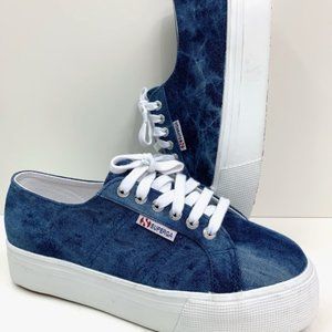 Superga Platform Denim Blue Tie Dye 9/40